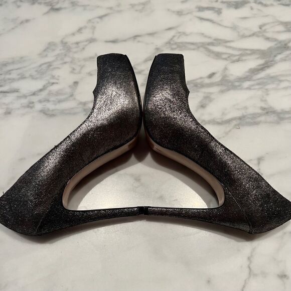 Pewter high heel platform shoes - Picture 5 of 9